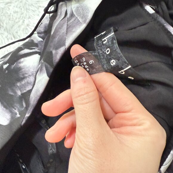 Women Phoebe Couture Halter Backless Floral Maxi Dress in Gray and Black Size 6 - Picture 11 of 12